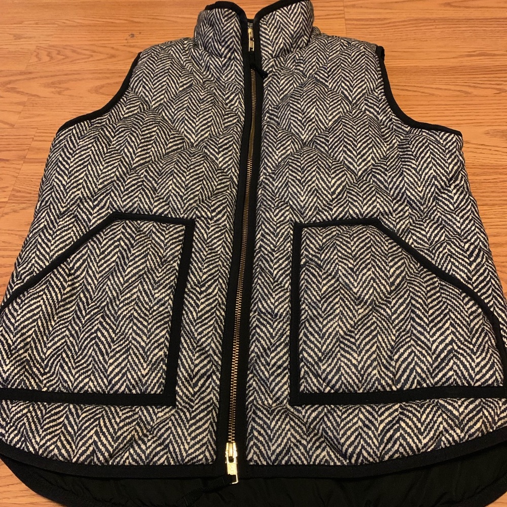 J. Crew Herringbone Puffer Vest